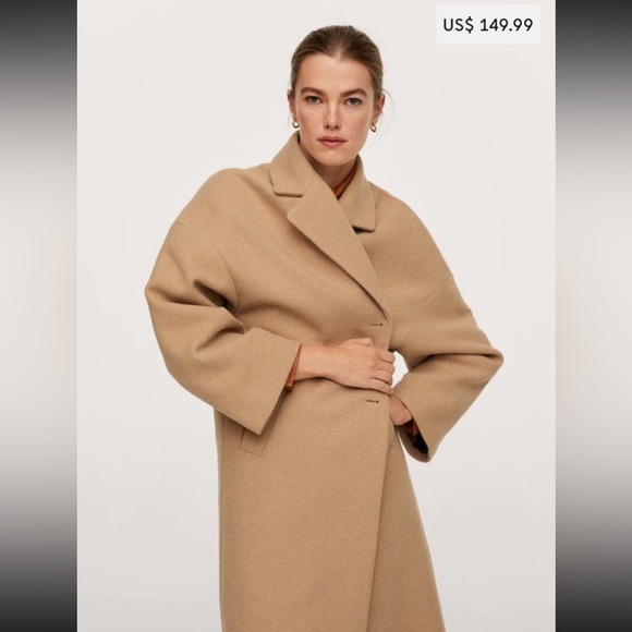 NWOT MANGO Tan Coat - Picture 6 of 12